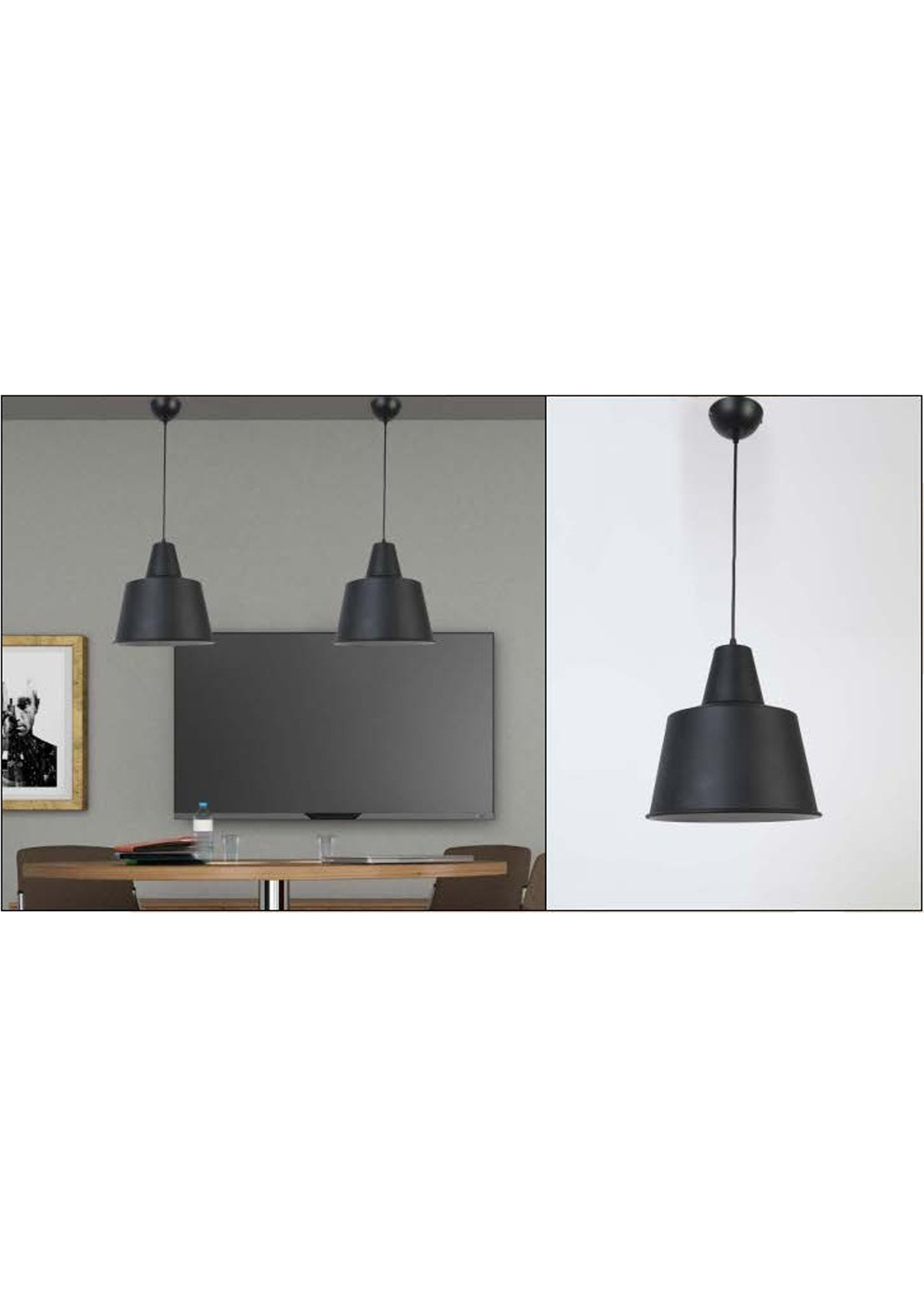 Beyond Lights - Black Pendant Lamp- GL